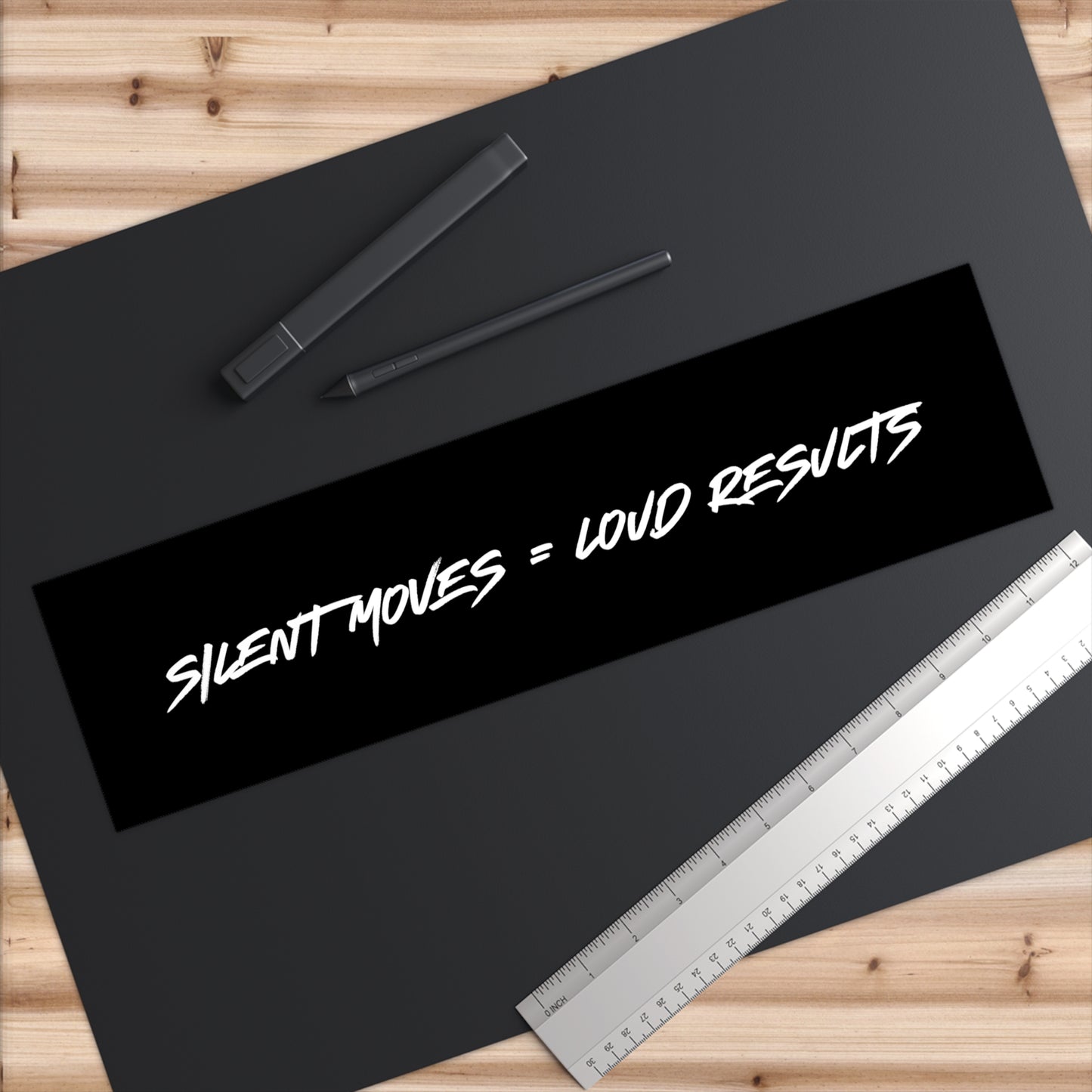 Silent Moves Loud Results Bumper Sticker