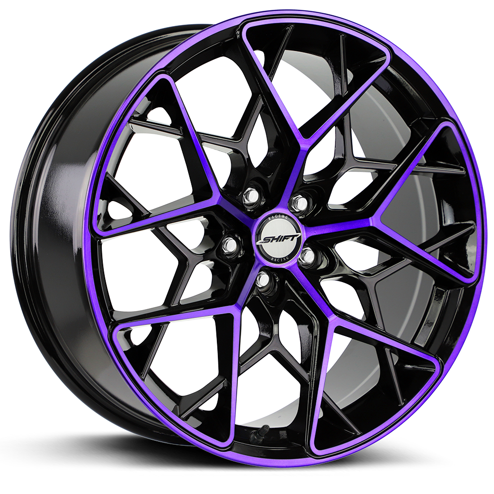 Piston Gloss Black Purple Machined-0